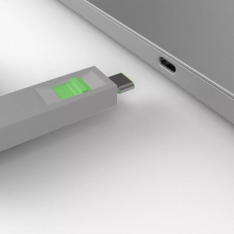 Porta bloķētāja atslēga Lindy USB Type C Port Blocker Key Pack of 4 zaļa