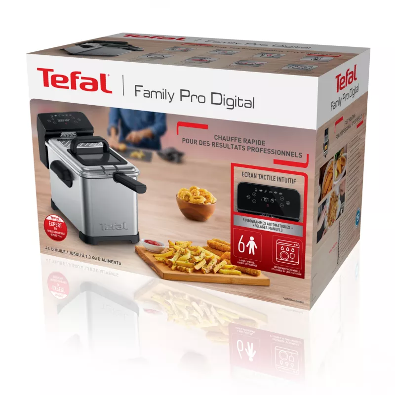 Tefal Family Pro FR507D Single 4 L brīvi stāvoša 2400 W fritieris Nerūsējošais tērauds