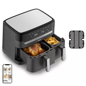 Tefal Dual Easy Fry & Grill EY905B Double 8.3 L stacionārā 2700 W karstā gaisa fritiere pelēka