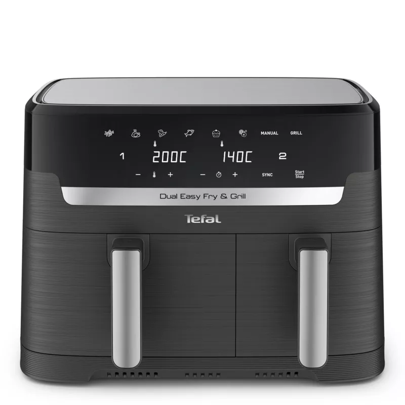 Tefal Dual Easy Fry & Grill EY905B Double 8.3 L stacionārā 2700 W karstā gaisa fritiere pelēka