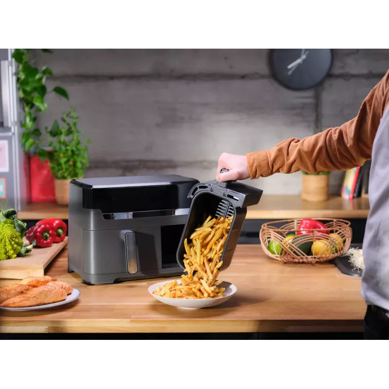 Tefal Dual Easy Fry & Grill EY905B Double 8.3 L stacionārā 2700 W karstā gaisa fritiere pelēka