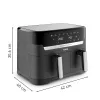 Tefal Dual Easy Fry & Grill EY905B Double 8.3 L stacionārā 2700 W karstā gaisa fritiere pelēka