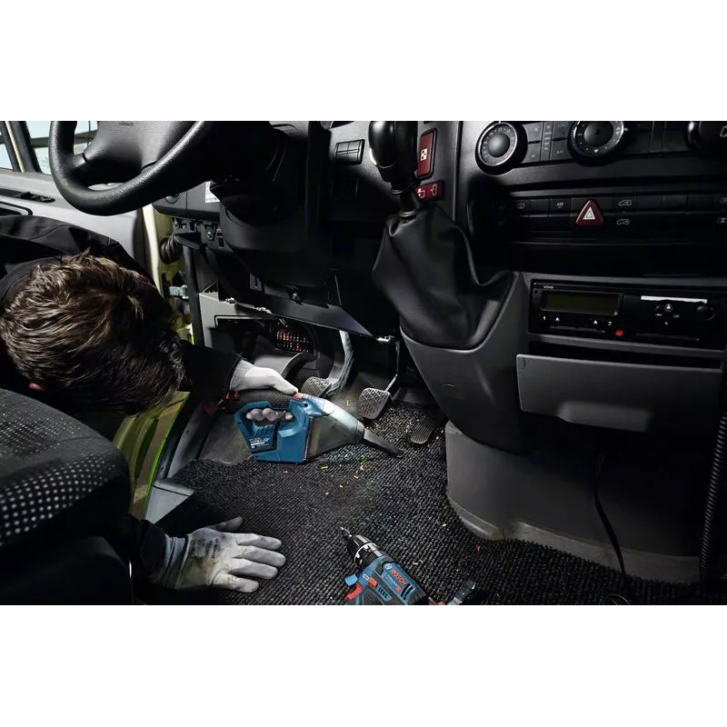 Bosch GAS 12V Professional rokas putekļsūcējs Melns, Zils, Sarkans Bezputekļu maisa