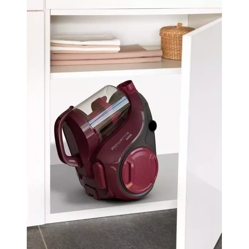 Cilindriskais putekļsūcējs ROWENTA Swift Power RO2933 — 750 W, bez maisiņa, bordo/melns, 4,87 kg