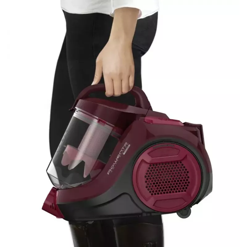 Cilindriskais putekļsūcējs ROWENTA Swift Power RO2933 — 750 W, bez maisiņa, bordo/melns, 4,87 kg
