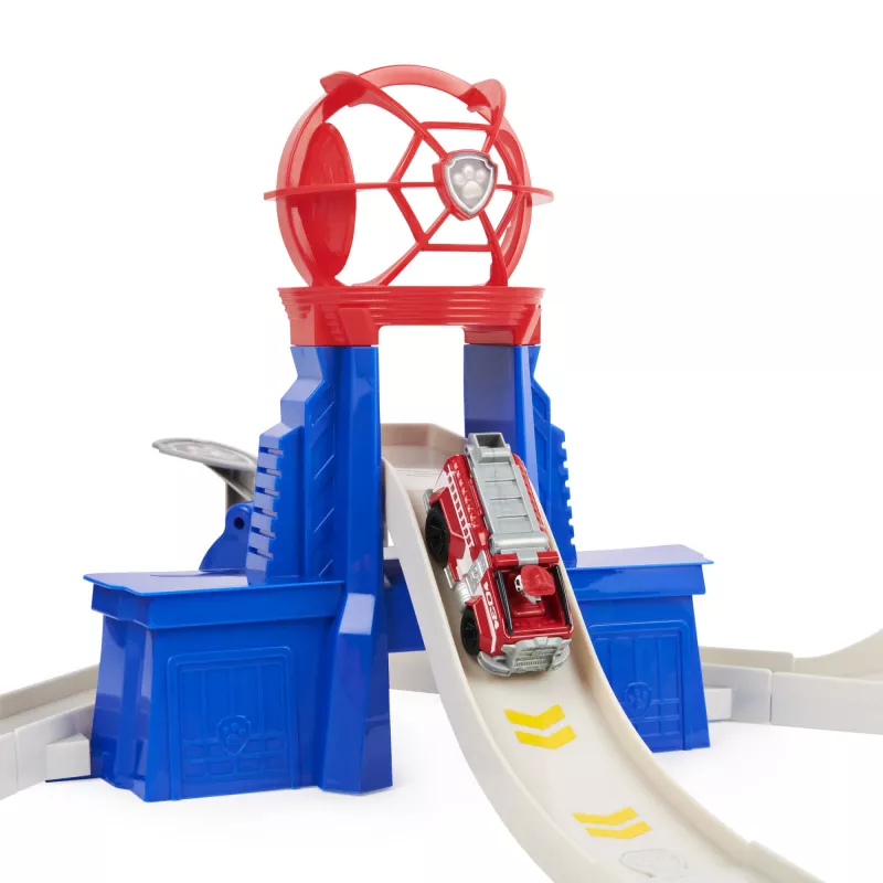 PAW Patrol , True Metal Total City Rescue Movie Track Set ar ekskluzīvo Marshall transportlīdzekli, mērogā 1:55, rotaļlietas bērniem no 3 gadu vecuma