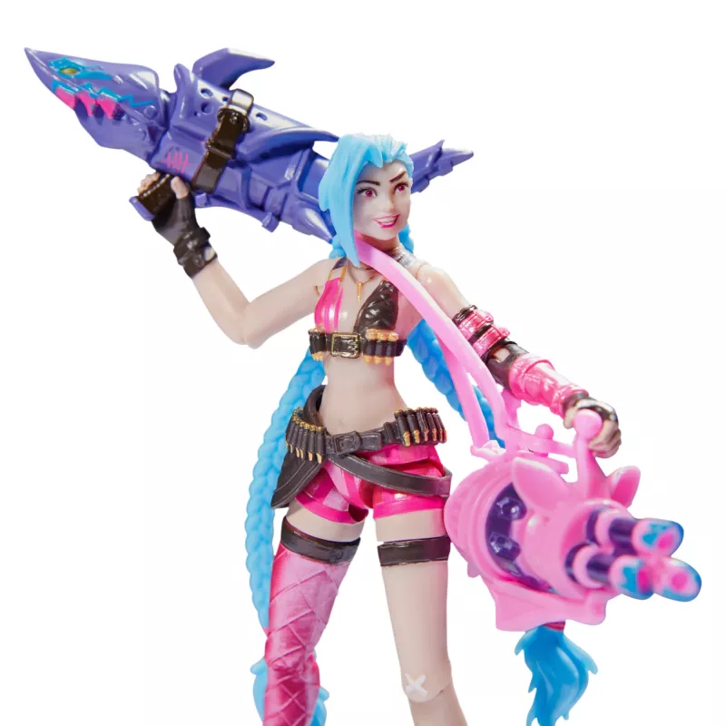 League of Legends, Duālo pilsētu komplekts ar ekskluzīvām Jinx, Heimerdinger, Vi, Caitlyn un Ekko, 4 collu kolekcionējamām figūrām, aksesuāriem, no 12 gadu vecuma