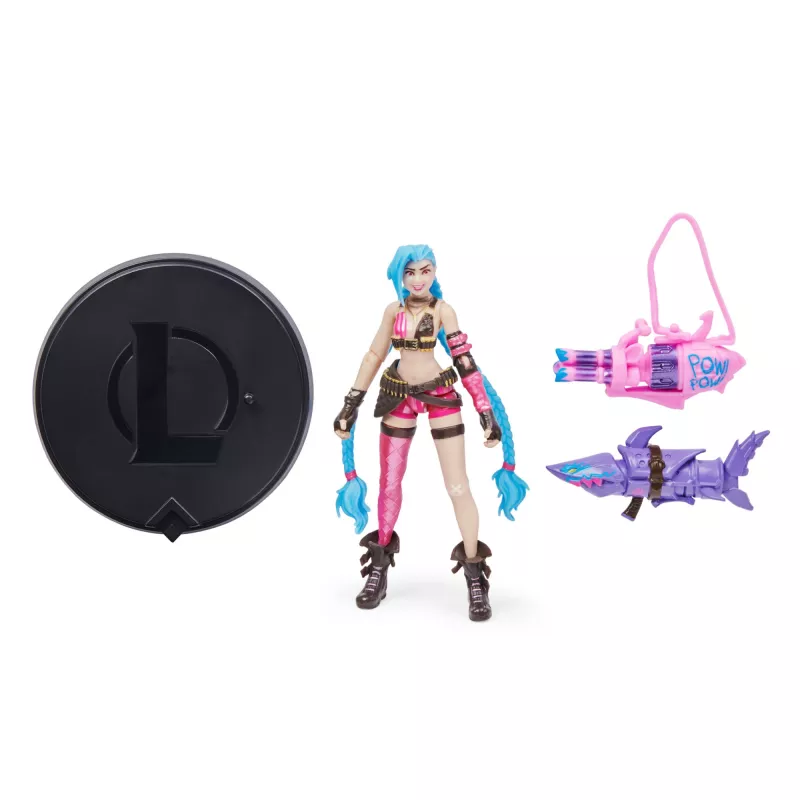 League of Legends, Duālo pilsētu komplekts ar ekskluzīvām Jinx, Heimerdinger, Vi, Caitlyn un Ekko, 4 collu kolekcionējamām figūrām, aksesuāriem, no 12 gadu vecuma