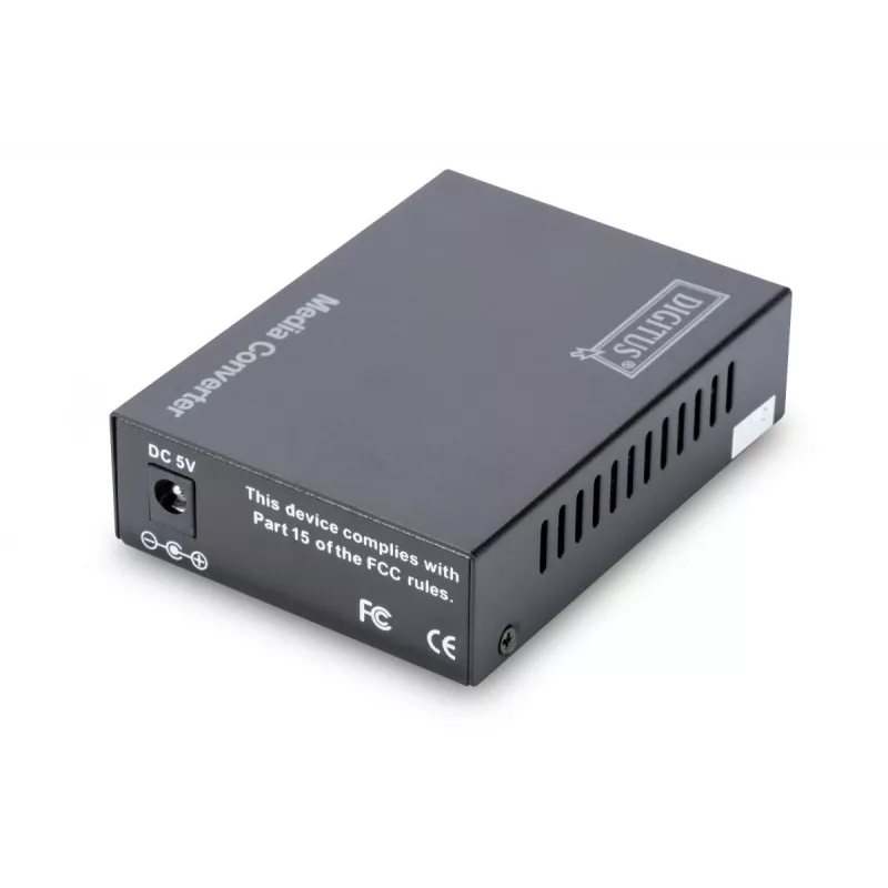 DIGITUS multivides pārveidotājs, daudzmodu 10/100Base-TX uz 100Base-FX, ietverot barošanas bloku SC savienotājs, līdz 2 km