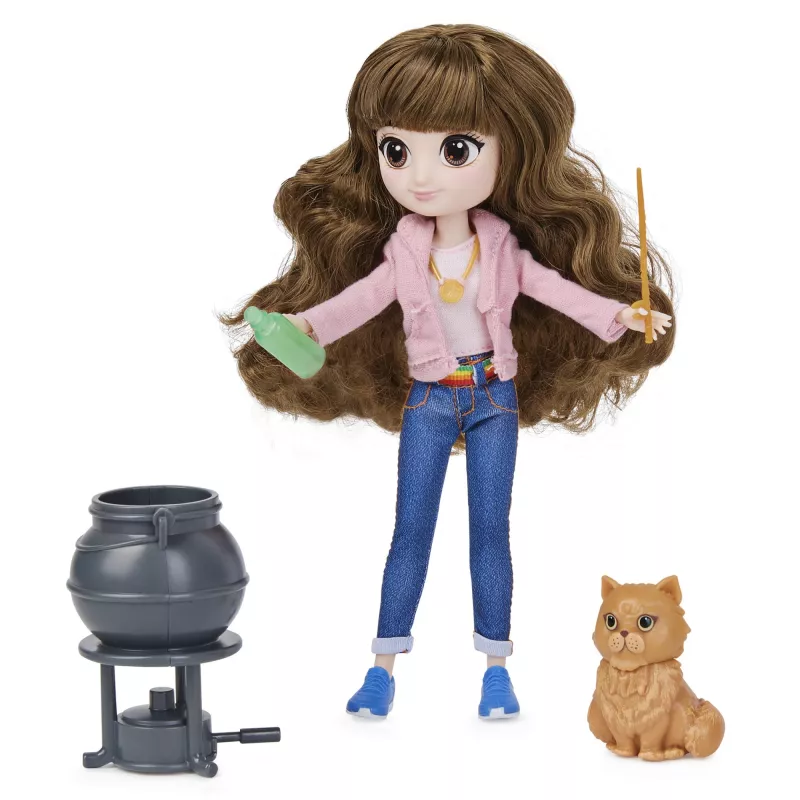 Wizarding World Harry Potter, 8 collu izcilā Hermiones Grendžeras lelle ar 5 aksesuāriem un 2 tērpiem, dāvanu komplekts, rotaļlietas bērniem no 6 gadu vecuma