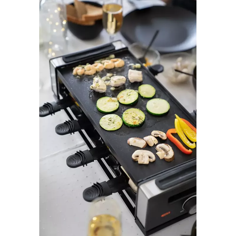 Unold 48730 rakletes grils 8 personām 1200 W melns, nerūsējošais tērauds
