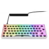 Kompakta 60% vadu tastatūra Sharkoon SKILLER SGK50 S4 — QWERTY vācu izkārtojums, RGB fona apgaismojums, USB, 1,5 m kabelis, balta