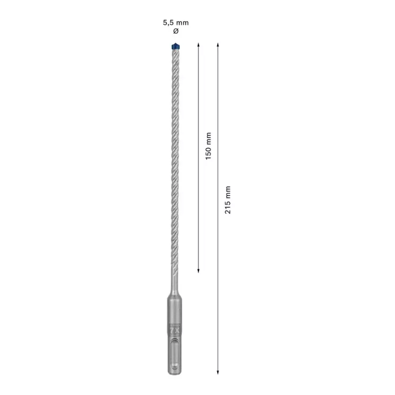 Urbja uzgalis Bosch SDS plus-7X 5.5 mm 215 mm