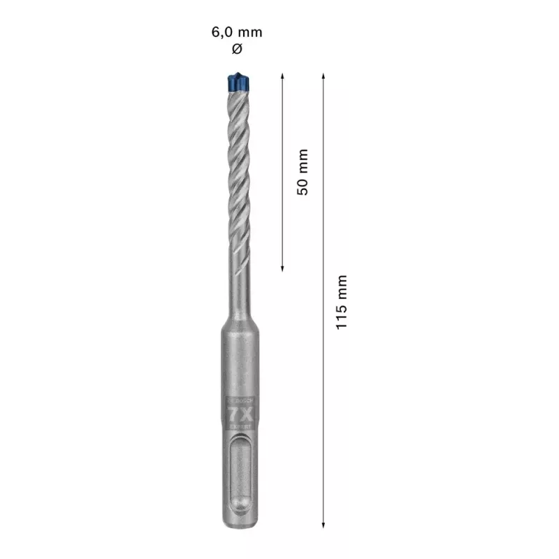 Urbja uzgalis Bosch SDS plus-7X 6 mm 115 mm