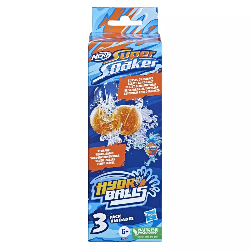 Nerf Super Soaker Hydro Balls 3-Pack, atkārtoti lietojamas ar ūdeni pildāmas bumbas