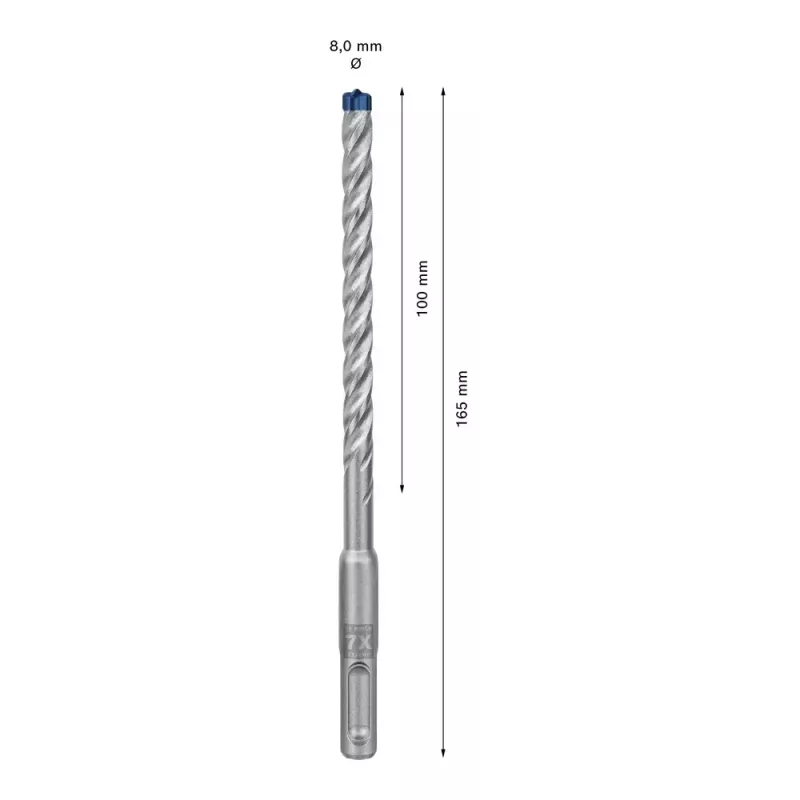Urbja uzgalis Bosch SDS plus-7X 8mm 165mm
