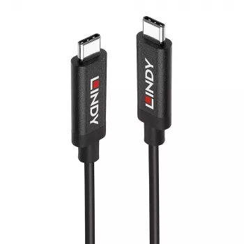 Lindy 5m Active USB 3.2 Gen 2 C/C kabelis, 5 m, USB C, USB C, USB 3.2 Gen 2 (3.1 Gen 2), 10 Gbit/s, melna