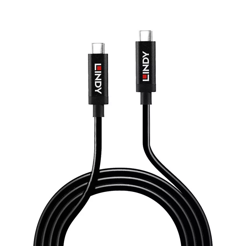 Lindy 5m Active USB 3.2 Gen 2 C/C kabelis, 5 m, USB C, USB C, USB 3.2 Gen 2 (3.1 Gen 2), 10 Gbit/s, melna