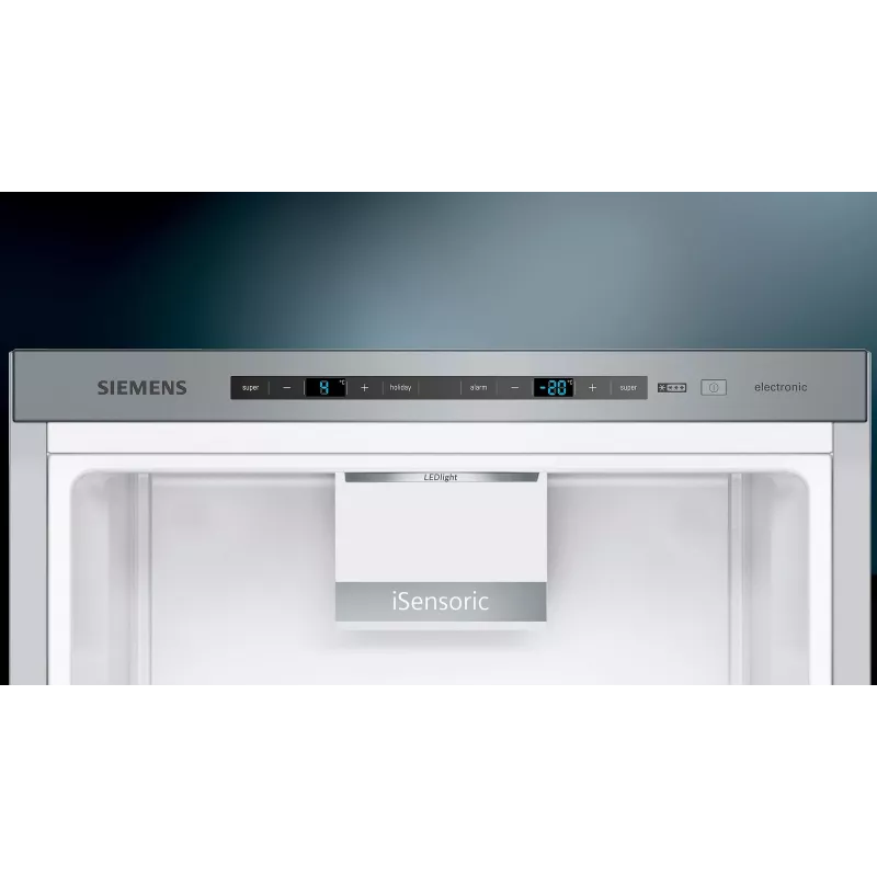 Siemens iQ500 KG39EAICA ledusskapis ar saldētavu Brīvstāvošs 343 L Sudraba