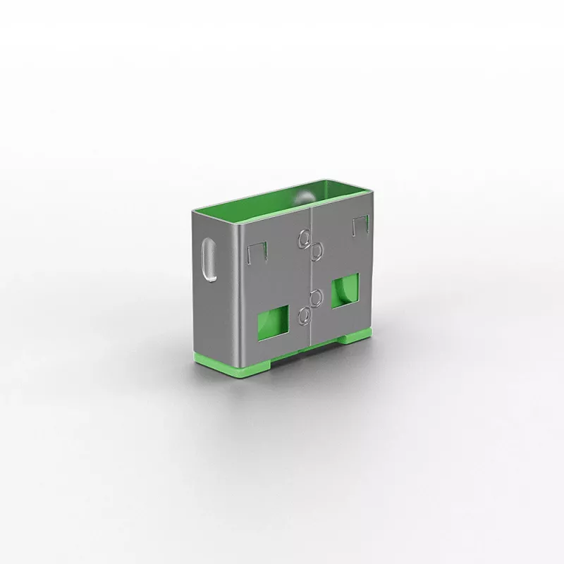 Lindy USB portu bloķētājs (bez atslēgas) - 10 gab. iepakojumā, krāsu kods: zaļš