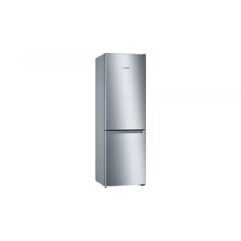 Bosch Serie 2 KGN33NLEB ledusskapis ar saldētavu, brīvi stāvošs, 279 l, No Frost, E, nerūsējošā tērauda