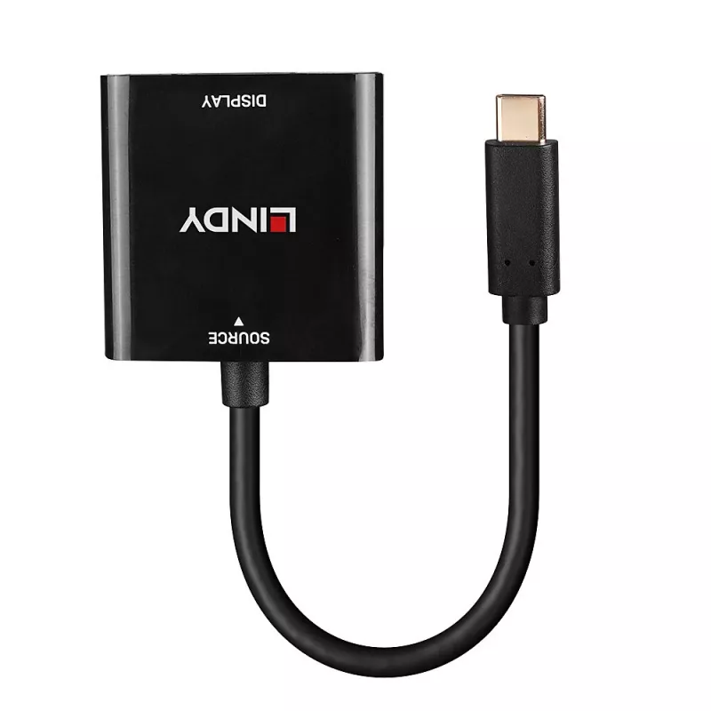 Lindy USB Type C uz DisplayPort 4K144 pārveidotājs, USB Type-C, DisplayPort izeja, 3840 x 2160 pikseļi