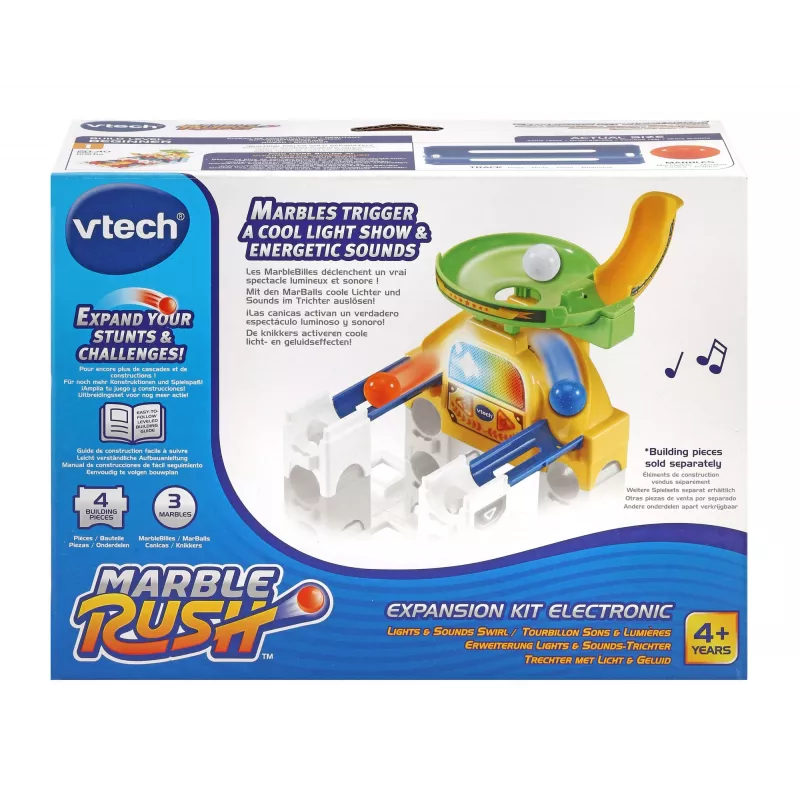 VTech Marble Rush - Expansion Kit Electronic - Trechter, 4 gadi, Skaņas efekti, AA, Plastmasa, Daudzkrāsaina