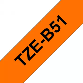 Brother laminēta lente, melns uz fluorescējoši oranža, TZe, pelēka, termopārnese, Ķīna, 5 gadi