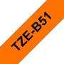 Brother laminēta lente, melns uz fluorescējoši oranža, TZe, pelēka, termopārnese, Ķīna, 5 gadi