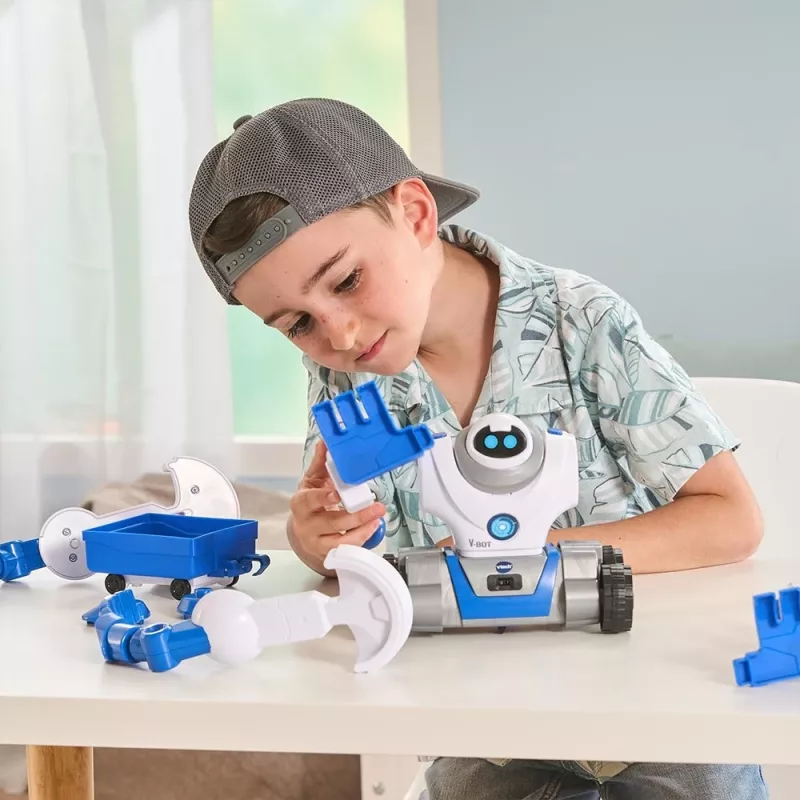 VTech V-Bot, zēns/meitene, 5 gadi, skaņa VTech V-Bot. Baterijas tips: AA. Produkta krāsa: Melna, zila, balta