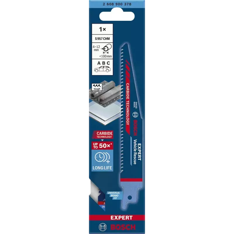 Bosch 2 608 900 378 finierzāģa/figūrzāģa/abrazīvā zāģa asmens, sabre zāģa asmens, augstas oglekļa tērauda (HCS), 1 gab.