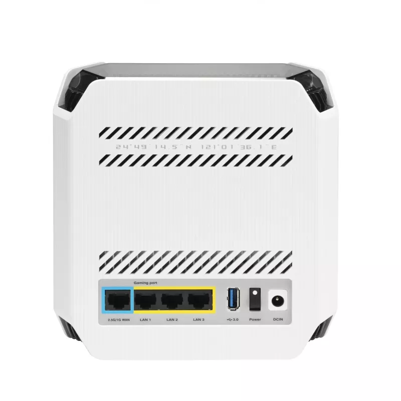 ASUS ROG Rapture GT6 Trīsjoslu (2.4 GHz / 5 GHz / 5 GHz) Wi-Fi 6 (802.11ax) Balts 4 Iekšējā