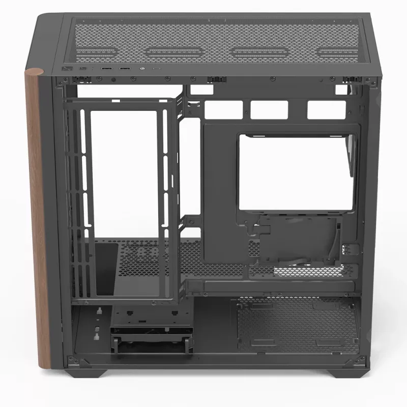 Mini Tower PC Aerocool D301A Melns Wood ATX Barošanas bloks
