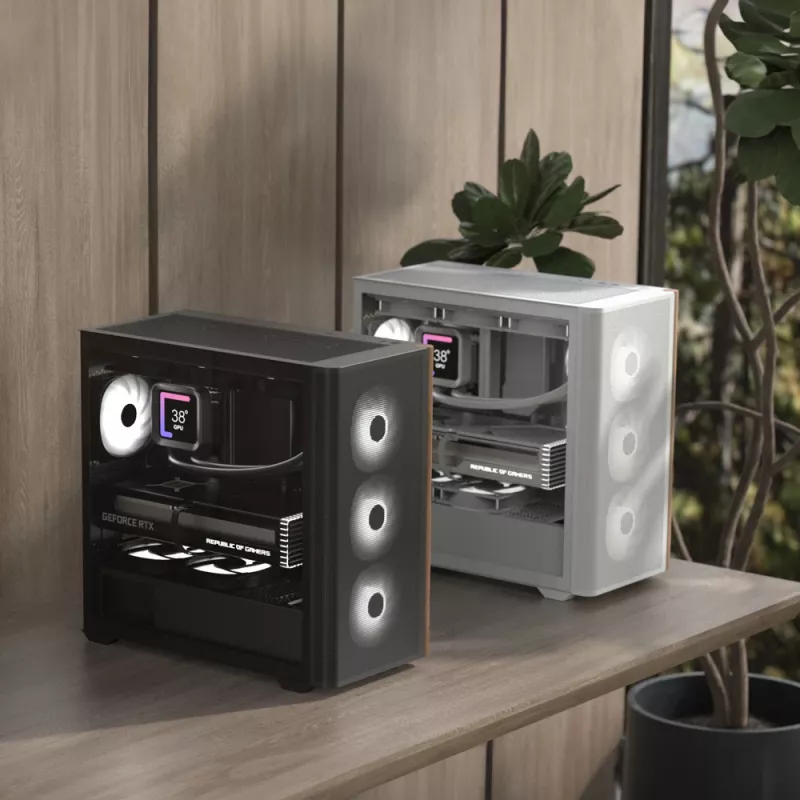 Mini Tower PC Aerocool D301A Melns Wood ATX Barošanas bloks