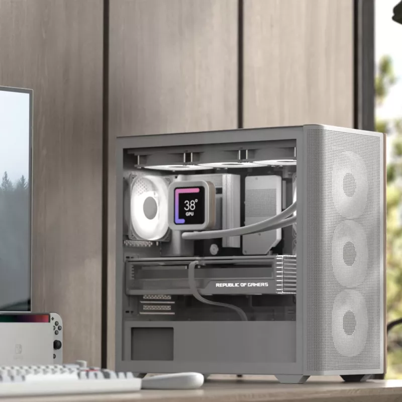 Mini Tower PC Aerocool D301A Melns Wood ATX Barošanas bloks