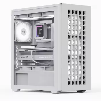 Aerocool D502A Midi Tornis Balts