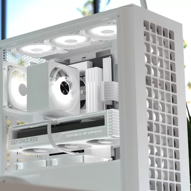 Aerocool D502A Midi Tornis Balts