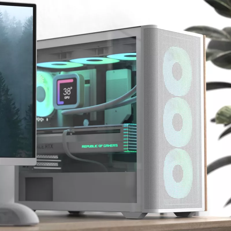 Aerocool D301A Mini Tornis Balts, Koks