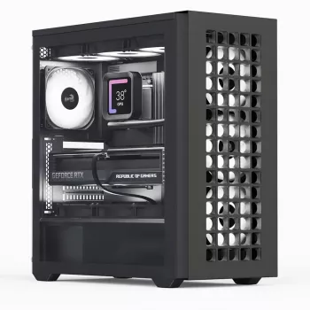Aerocool D502A Midi Tower melns