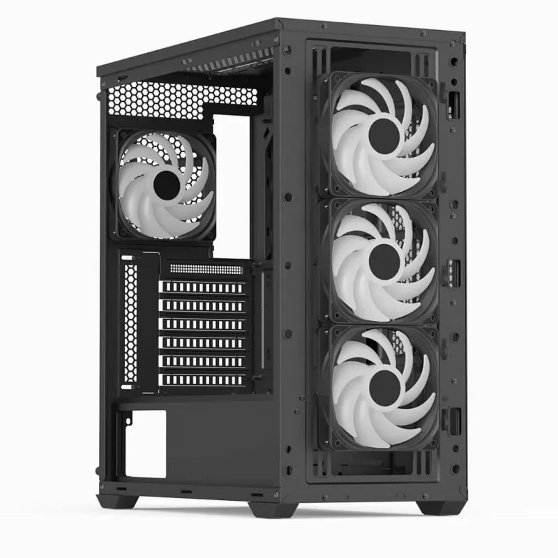 Aerocool D502A Midi Tower melns