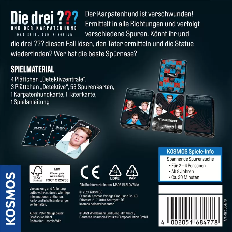 Kosmos 46234735 galda/kāršu spēle 20 min Detektīvs