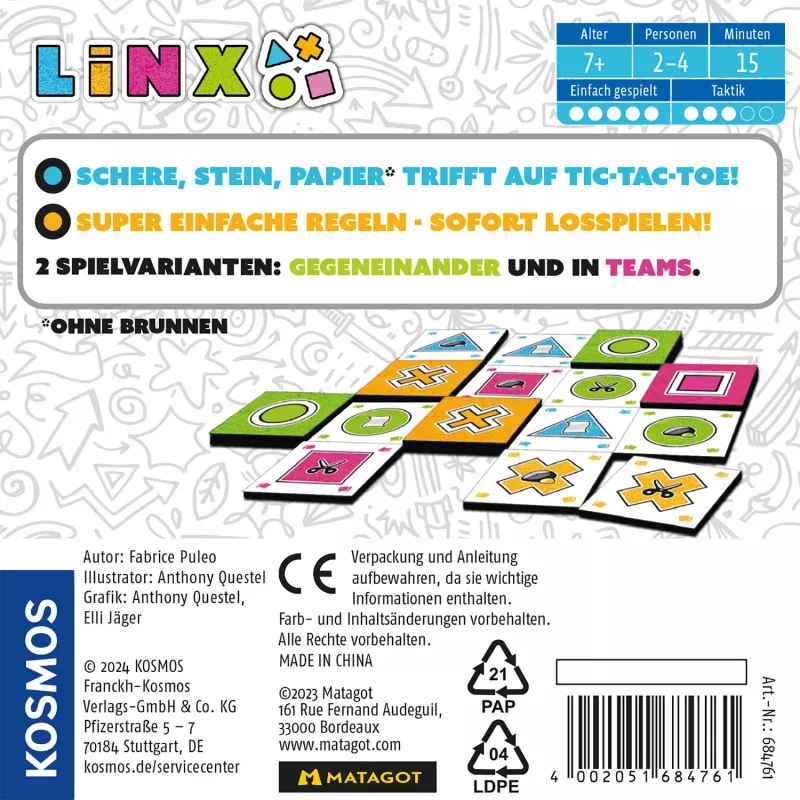 Kosmos Linx 15 min Galda spēle Uz flīzēm balstīta