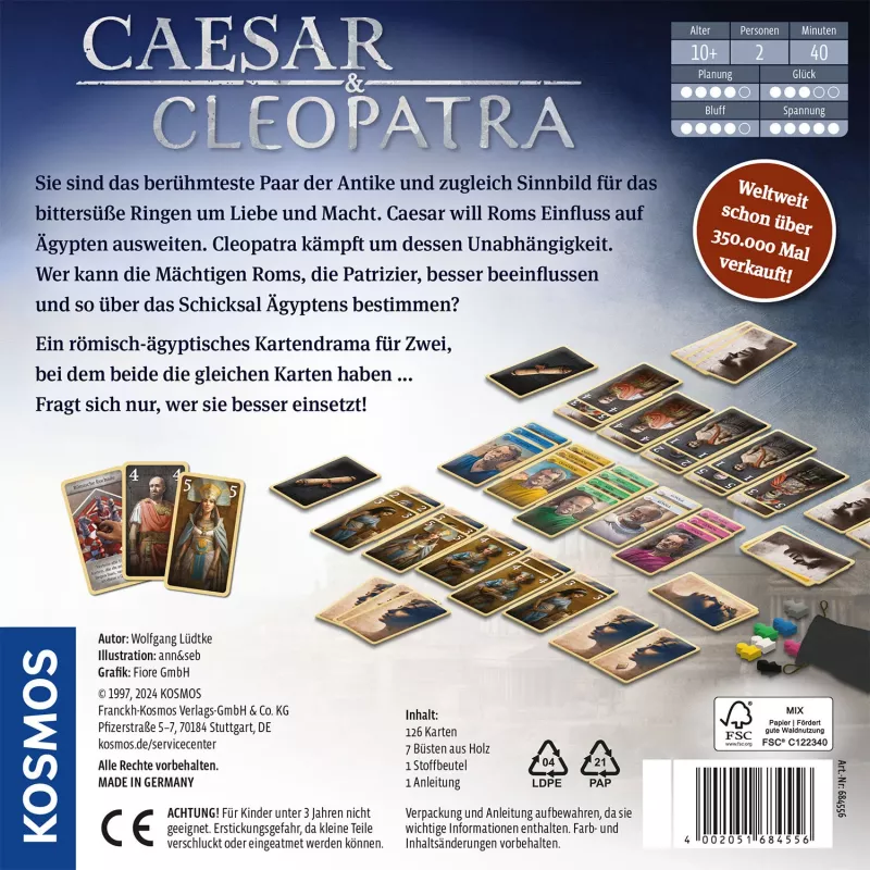 Kosmos Caesar & Cleopatra 40 min Kāršu spēle Stratēģija