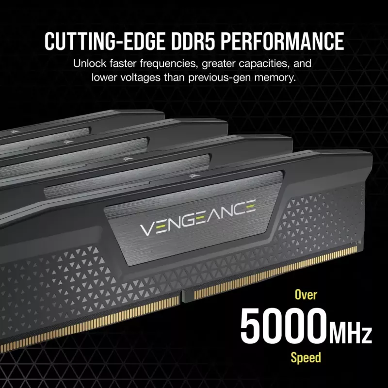 CORSAIR atmiņa 64 GB – DDR5 (2x32 GB) DRAM 6600 Mt/s CL32 atmiņas komplekts – melns Vengeance