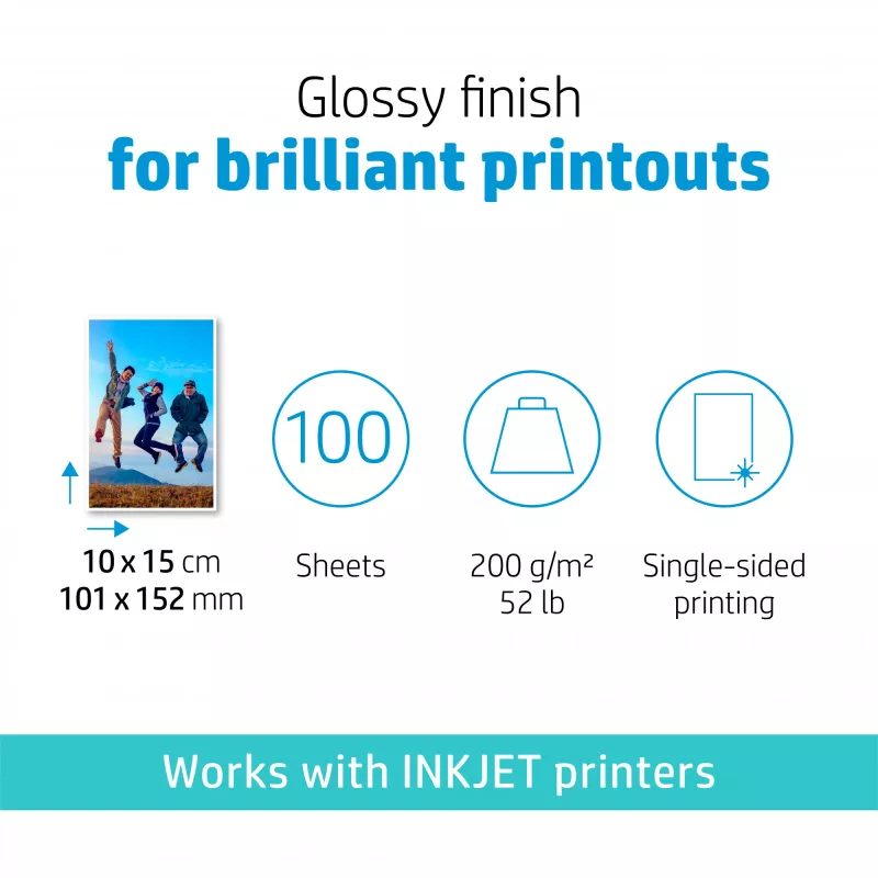 HP Everyday Photo Paper Glossy 200 g/m2 10 x 15 cm (101 x 152 mm) 100 loksnes
