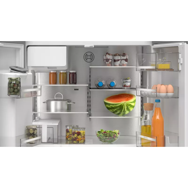 Bosch Serie 6 KFI96APEA blakussienas ledusskapis Brīvi stāvošs 574 L Matēta tērauda