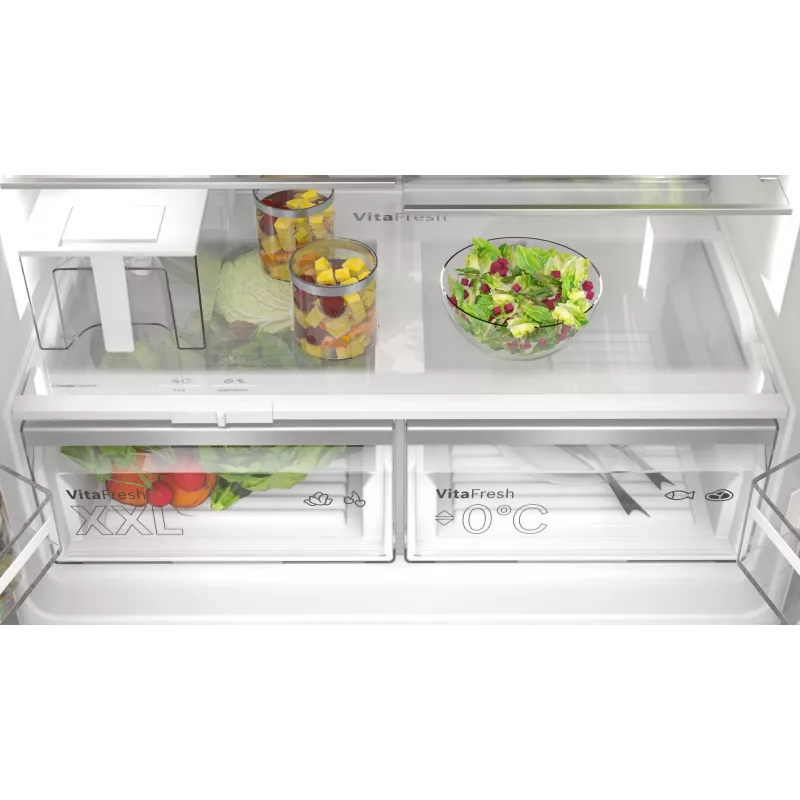 Bosch Serie 6 KFI96APEA blakussienas ledusskapis Brīvi stāvošs 574 L Matēta tērauda