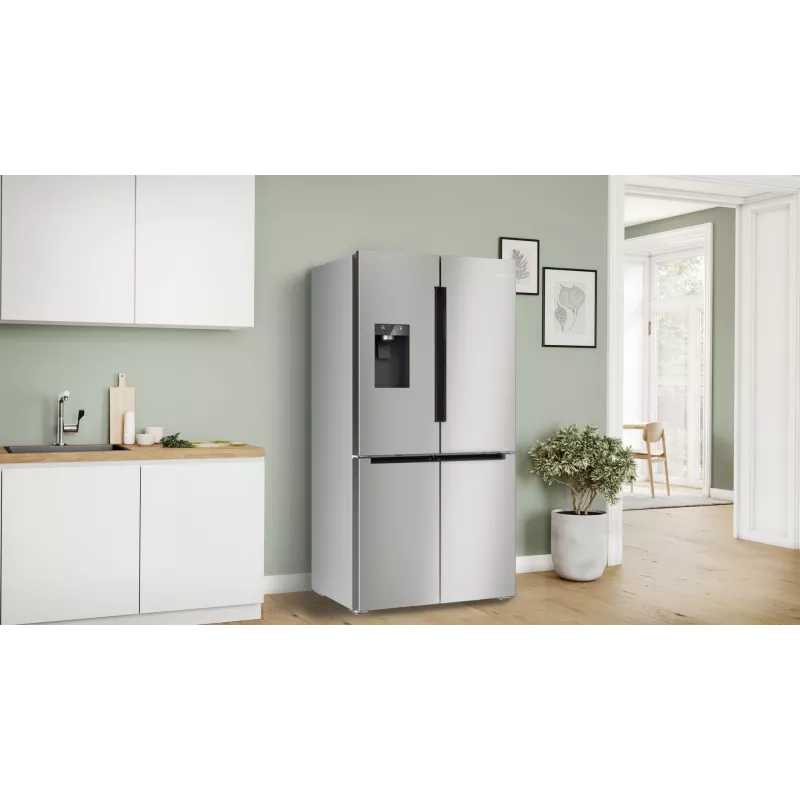 Bosch Serie 6 KFI96APEA blakussienas ledusskapis Brīvi stāvošs 574 L Matēta tērauda