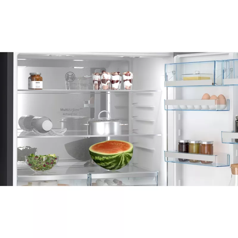 Bosch Series 8 KGP86AXB0N ledusskapis-saldētava Brīvstāvošs 621 L Melns, Nerūsējošais tērauds