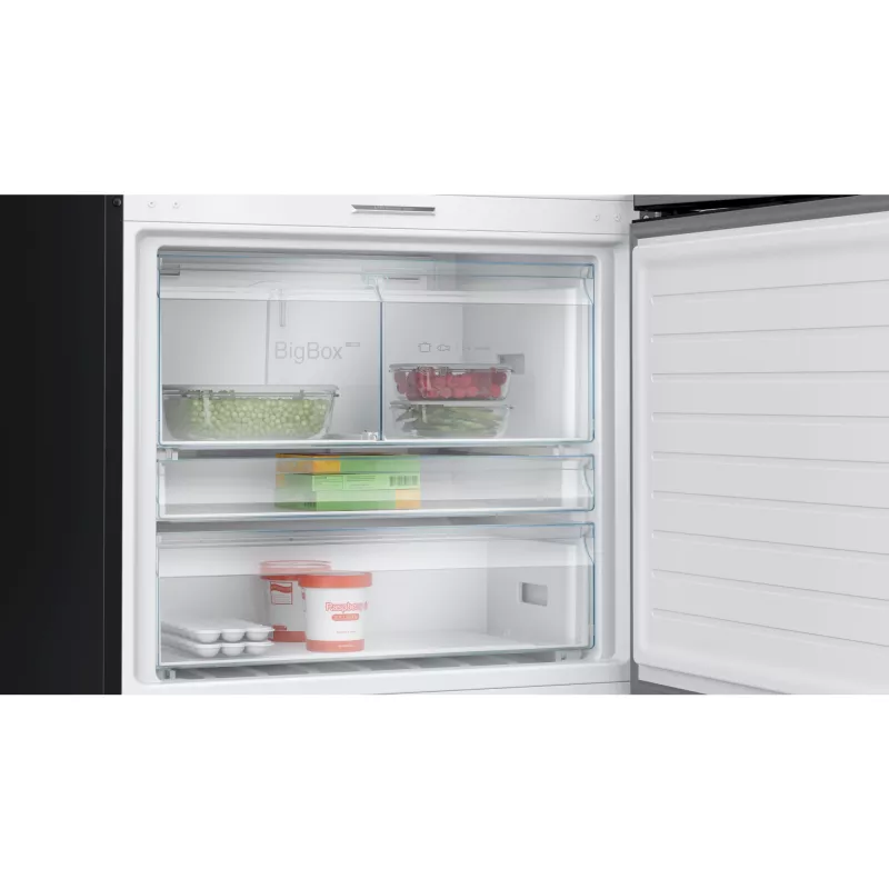 Bosch Series 8 KGP86AXB0N ledusskapis-saldētava Brīvstāvošs 621 L Melns, Nerūsējošais tērauds